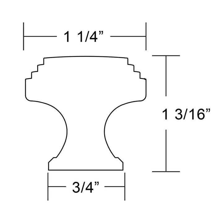 Art Deco Collection 1 1/4" Long Art Deco Knob  by Emtek