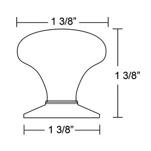 Porcelain Collection 1 3/8" Diameter Ice White Porcelain Knob by Emtek