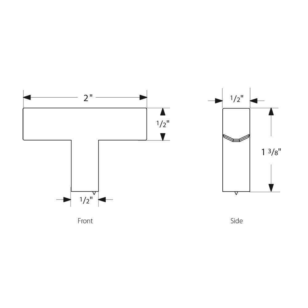 Modern Cabinet Hardware Collection 2" Long Warwick T-Knob by Emtek