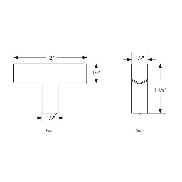 Modern Cabinet Hardware Collection 2" Long Warwick T-Knob by Emtek