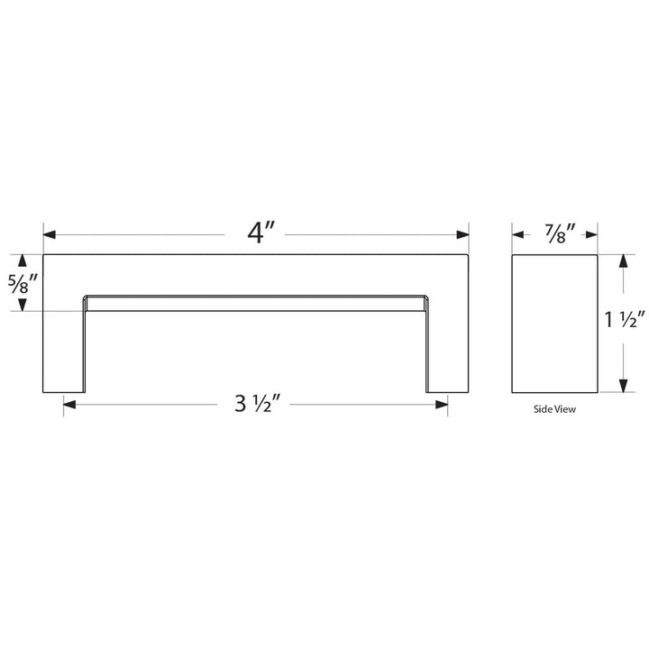 Modern Cabinet Hardware Collection 3 1/2" Centers Keaton Handle by Emtek