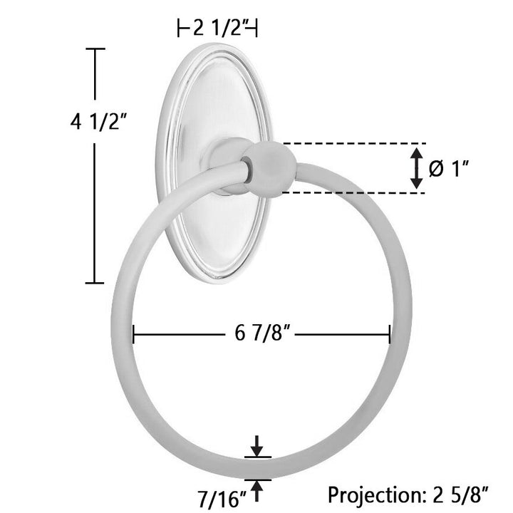 Traditional Brass Collection Oval Towel Ring  by Emtek