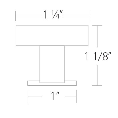 Mid Century Modern Collection 1 1/4" Diameter Cadet Knob by Emtek