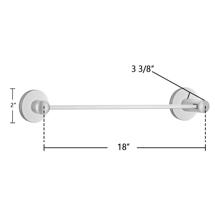 Modern Brass Collection Small Disk 18" Single Towel Bar  by Emtek