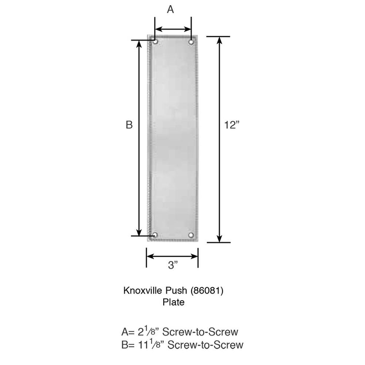 Door Accessories Collection Knoxville Push Plate by Emtek