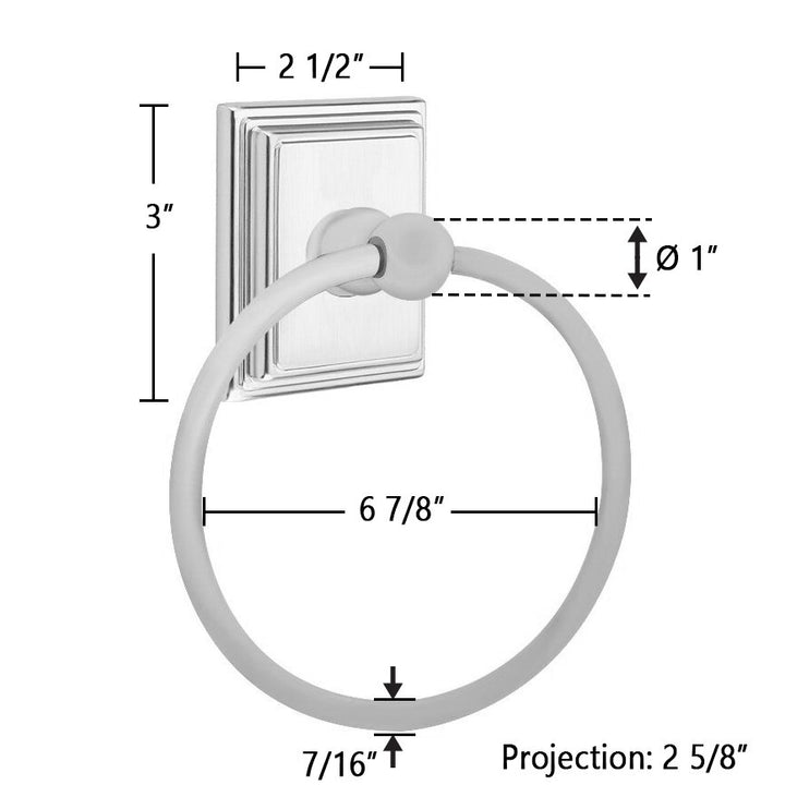 Traditional Brass Collection Wilshire Towel Ring by Emtek