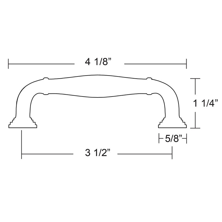 Transitional Heritage Collection 3 1/2" Centers Blythe Pull  by Emtek