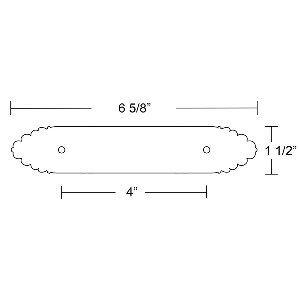 Ribbon & Reed Collection 4" Centers Ribbon & Reed Backplate for Pull by Emtek