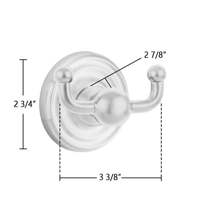 Traditional Brass Collection Regular Double Hook  by Emtek
