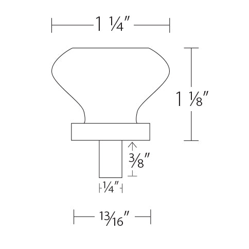 1 1/4" Diameter Old Town Clear Knob  by Emtek-CRYSTAL