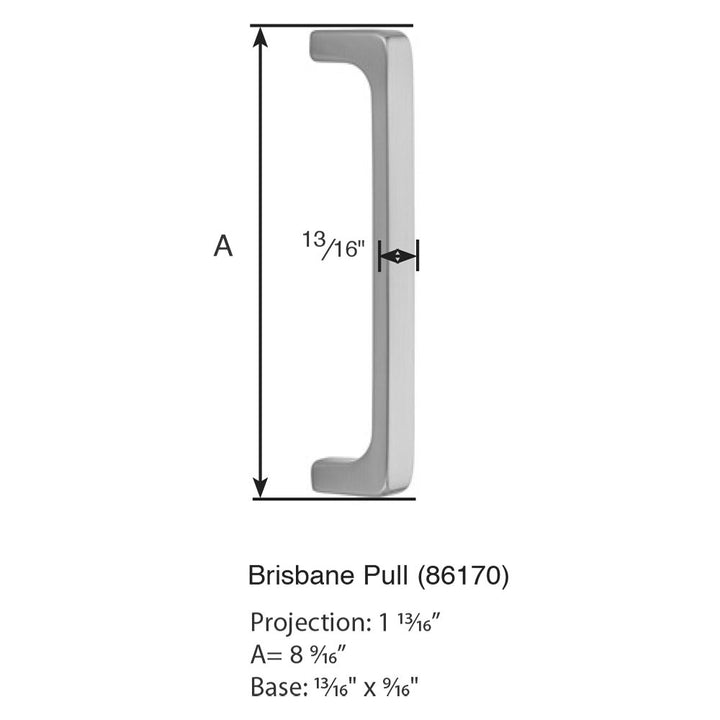 Brisbane Collection 8" Centers Concealed Surface Mount Door Pull by Emtek