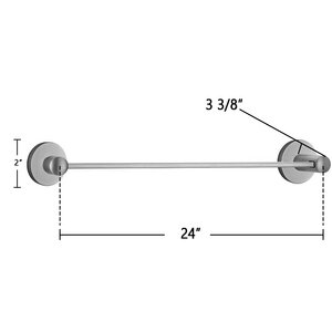 Modern Brass Collection Small Disk 24" Single Towel Bar  by Emtek