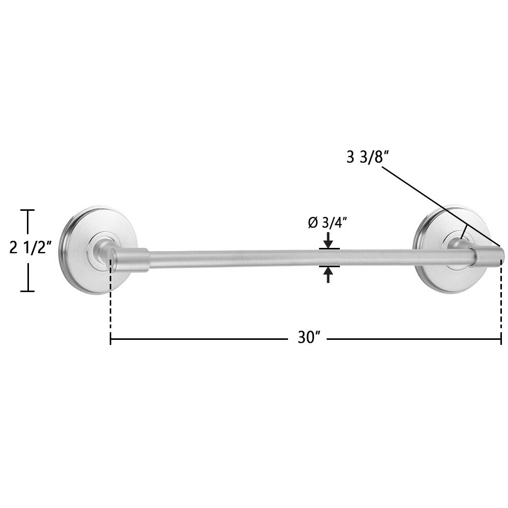 Transitional Brass Collection 30" Towel Bar with Watford Rosetteby Emtek