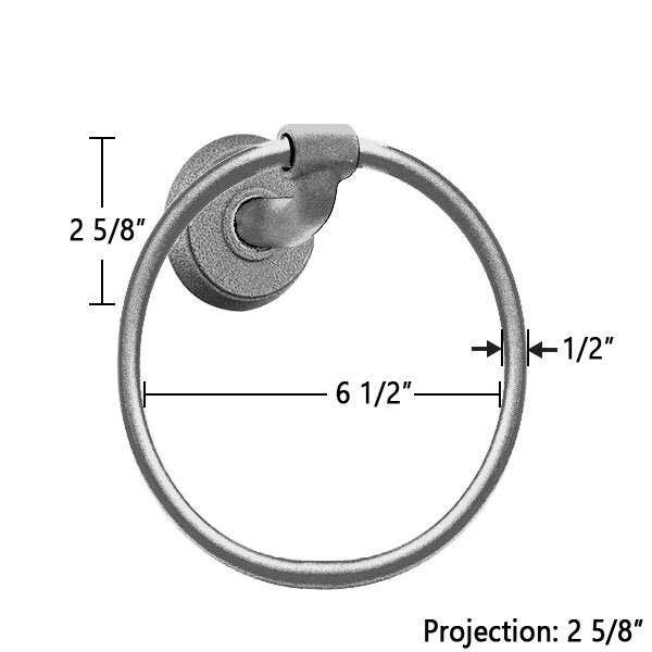 Wrought Steel Collection #2 Round Towel Ring  by Emtek