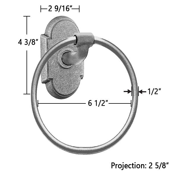 Wrought Steel Collection #1 Arched Towel Ring  by Emtek