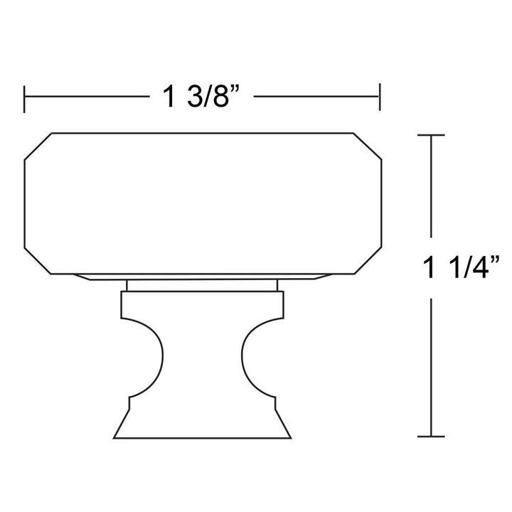 1 3/8" Diameter Lowell Knob by Emtek-CRYSTAL