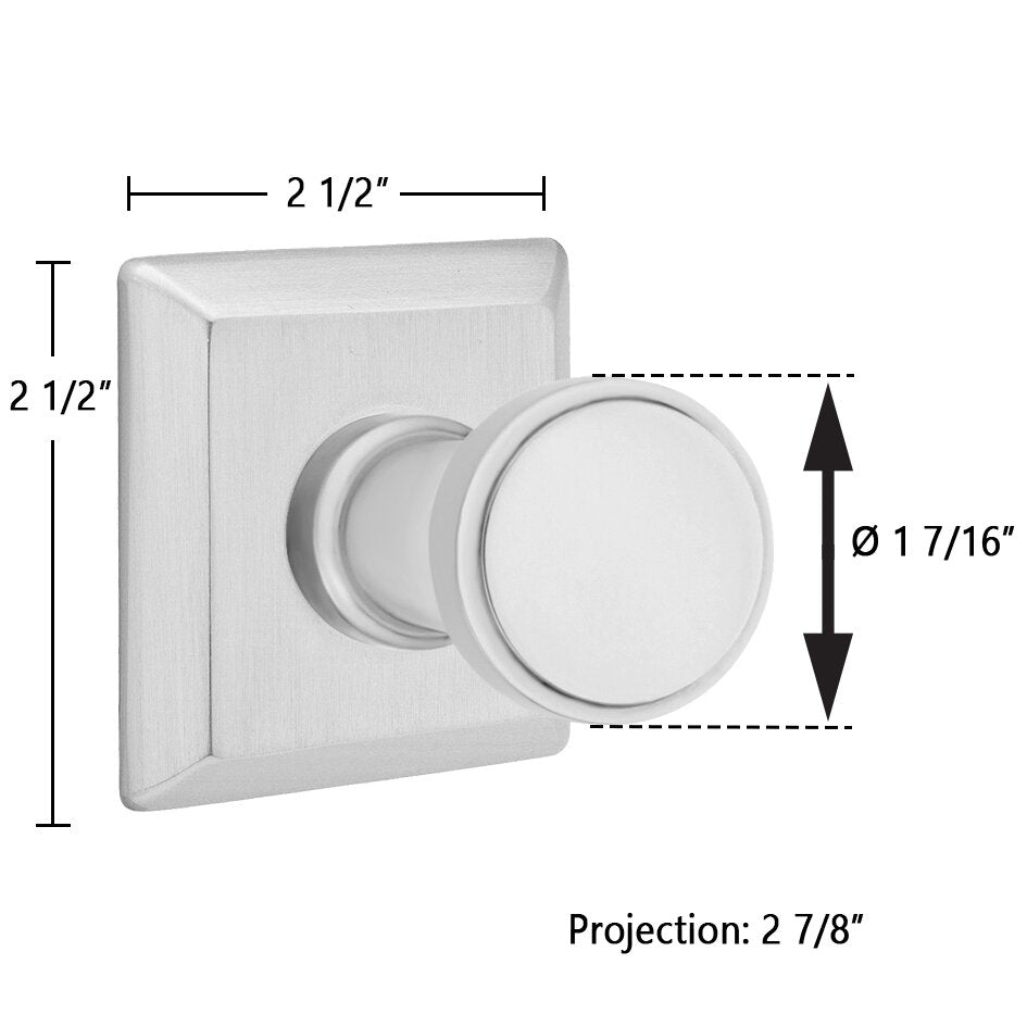 Transitional Brass Collection Transitional Brass Hook with Quincy Rosette by Emtek