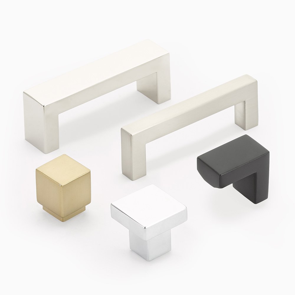 Modern Cabinet Hardware Collection 1" Allerton Square Knob by Emtek