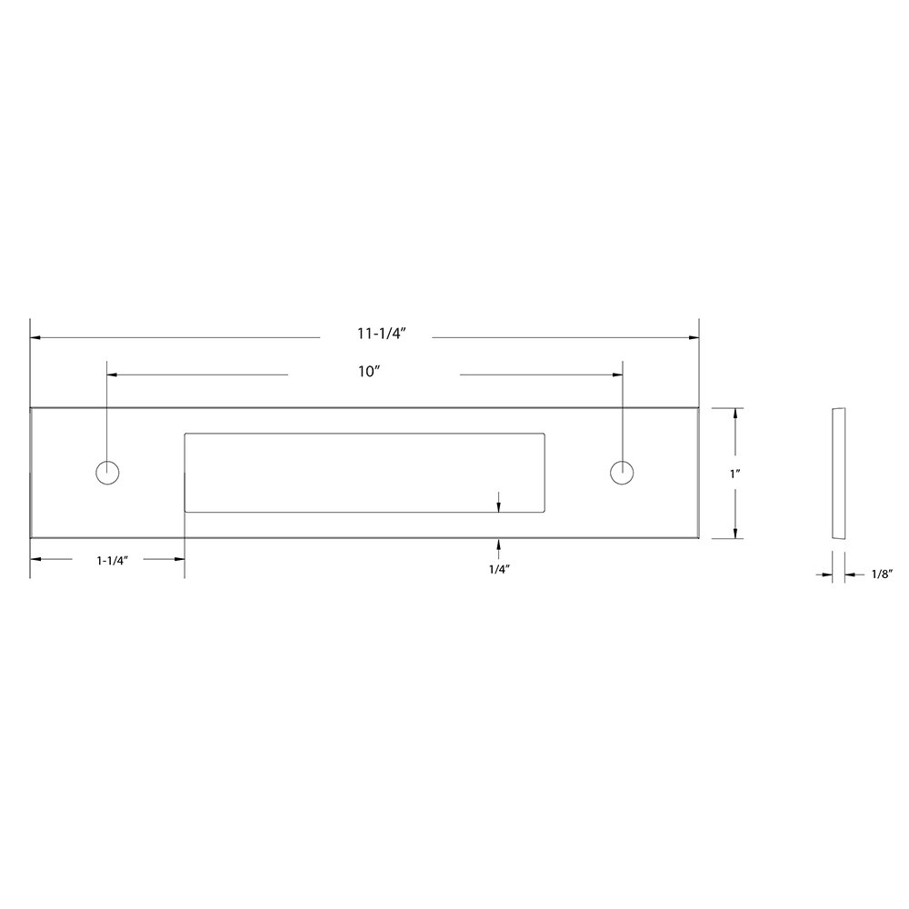 Modern Cabinet Hardware Collection 10" Centers Backplate for Pull  by Emtek