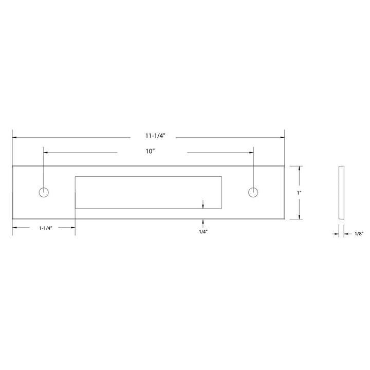 Modern Cabinet Hardware Collection 10" Centers Backplate for Pull  by Emtek