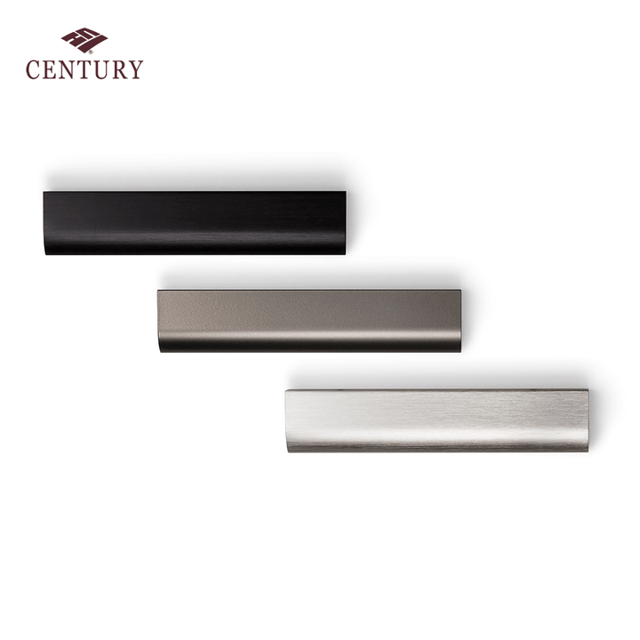 Century Cabinet  Hardware Modern Edge Aluminum 128mm Center to Center Curved Edge Pull