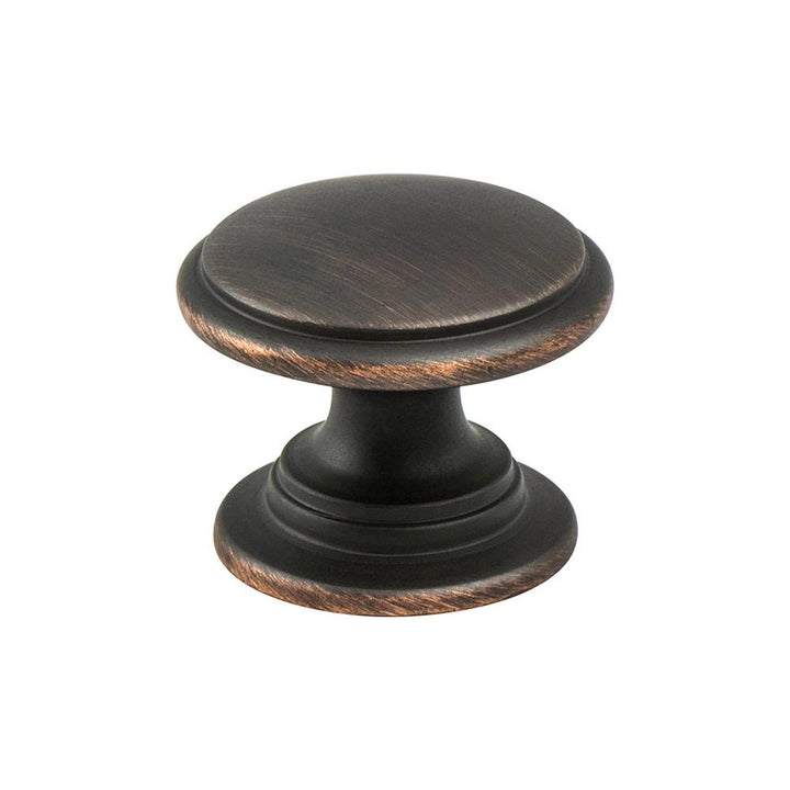 Berenson Cabinet Hardware Vibrato Collection 1 3/16" Diameter Timeless Charm Knob in Verona Bronze