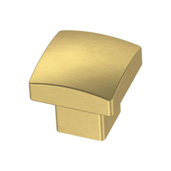 LIBERTY HARDWARE Simply Geometric 1-1/8 in. (29 mm) Modern Gold Square Cabinet Knob