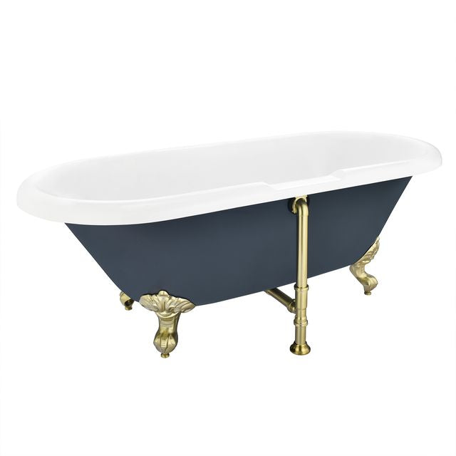 Kerta 67" x 29" Acrylic Clawfoot Soaking Bathtub