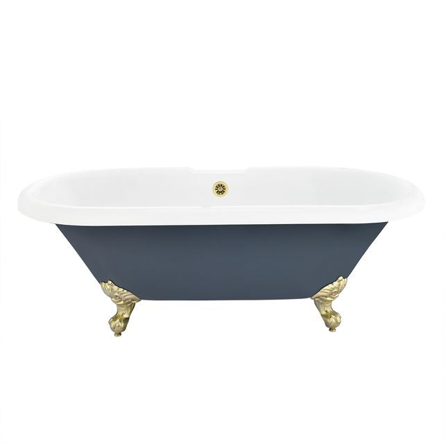 Kerta 67" x 29" Acrylic Clawfoot Soaking Bathtub