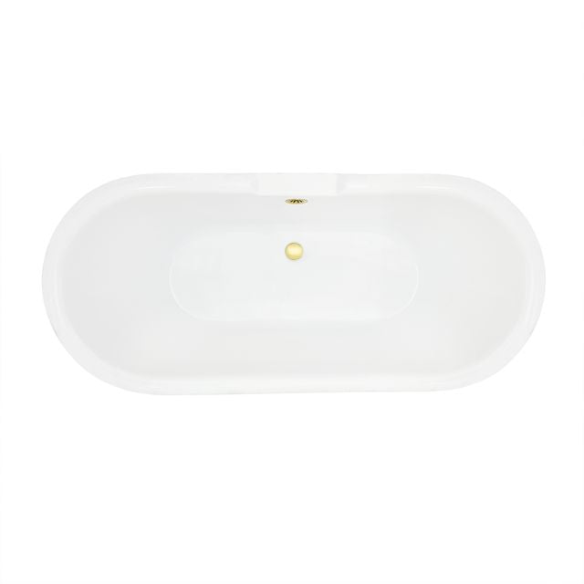 Kerta 67" x 29" Acrylic Clawfoot Soaking Bathtub