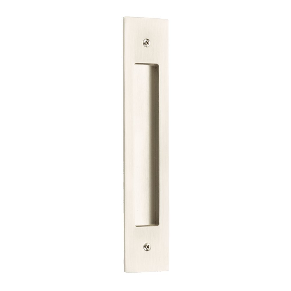 Modern Cabinet Hardware Collection 8" Centers Modern Rectangular Flush Pull in Polished Brass by Emtek