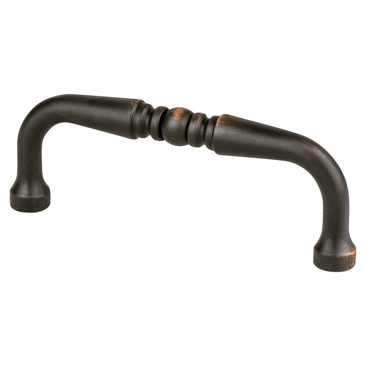 Berenson Cabinet Hardware Vibrato Collection 3" Centers Timeless Charm Pull in Verona Bronze