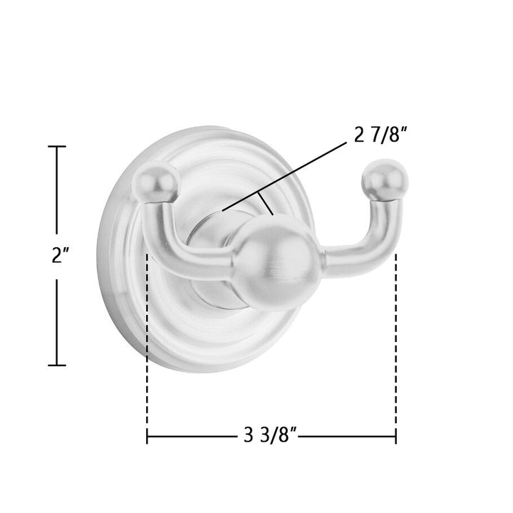 Traditional Brass Collection Small Regular Double Hook  by Emtek
