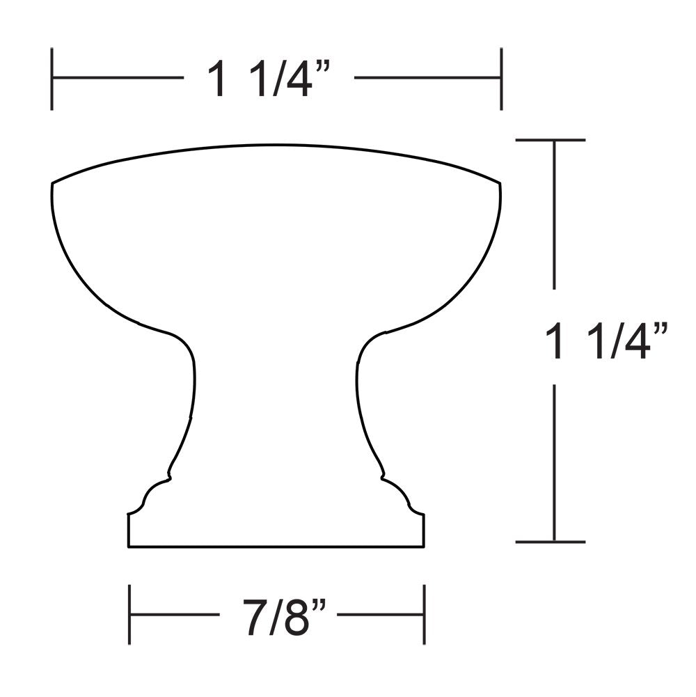 Transitional Heritage Collection 1 1/4" Diameter Overland Knob by Emtek