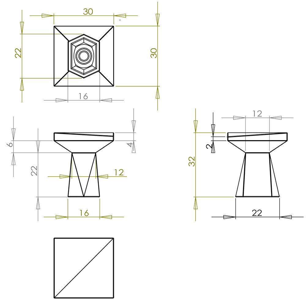 Berenson Cabinet  Hardware Swagger Collection 1 3/16" Long Uptown Appeal Knob