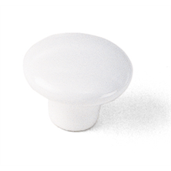 Laurey Cabinet Knob, 1 1-2" Ceramic Knob  - White - cabinetknobsonline