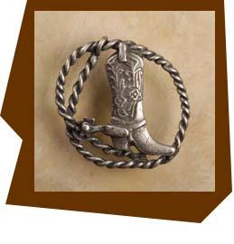 Anne at Home Cowboy Boot in Lariat Cabinet Knob - Right - cabinetknobsonline