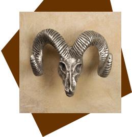 Anne at Home Bighorn Ram Cabinet Knob - cabinetknobsonline