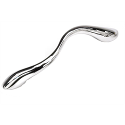 Laurey Cabinet Knobs, 96mm Squigly Pull - Polished Chrome - cabinetknobsonline