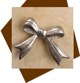 Anne at Home Large Single Loop Bow Cabinet Knob - cabinetknobsonline