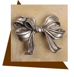 Anne at Home Medium Triple Loop Bow Cabinet Knob - cabinetknobsonline