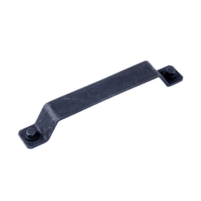 Century Cabinet Hardware Raw Authentic - Zinc Die Cast Pull 160mm cc in Matte Black Steel - cabinetknobsonline