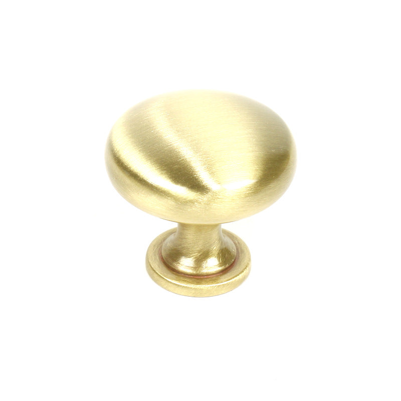 Century Cabinet Hardware Zinc Die Cast Knob 1-3-16 DIA Satin Brass - cabinetknobsonline