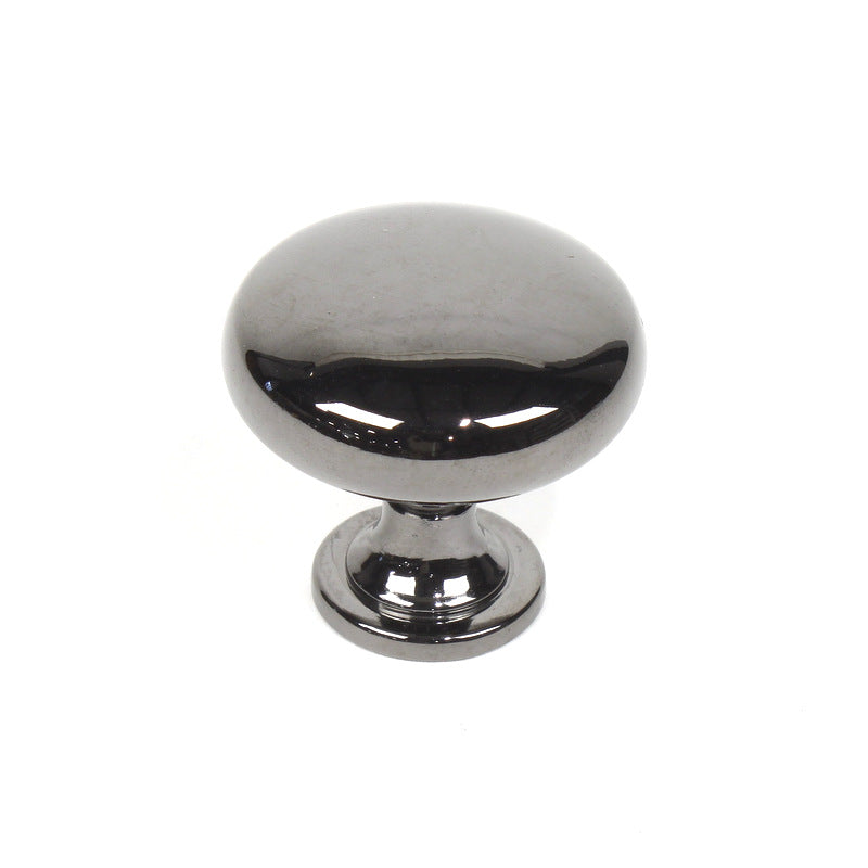 Century Cabinet Hardware Zinc Die Cast Knob 1-3-16" dia. Black Nickel - cabinetknobsonline