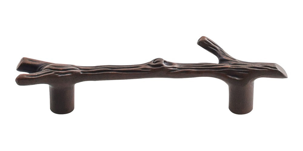 ATLAS HOMEWARES CABINET HARDWARE TWIG PULL 3" CC AGED BRONZE - cabinetknobsonline