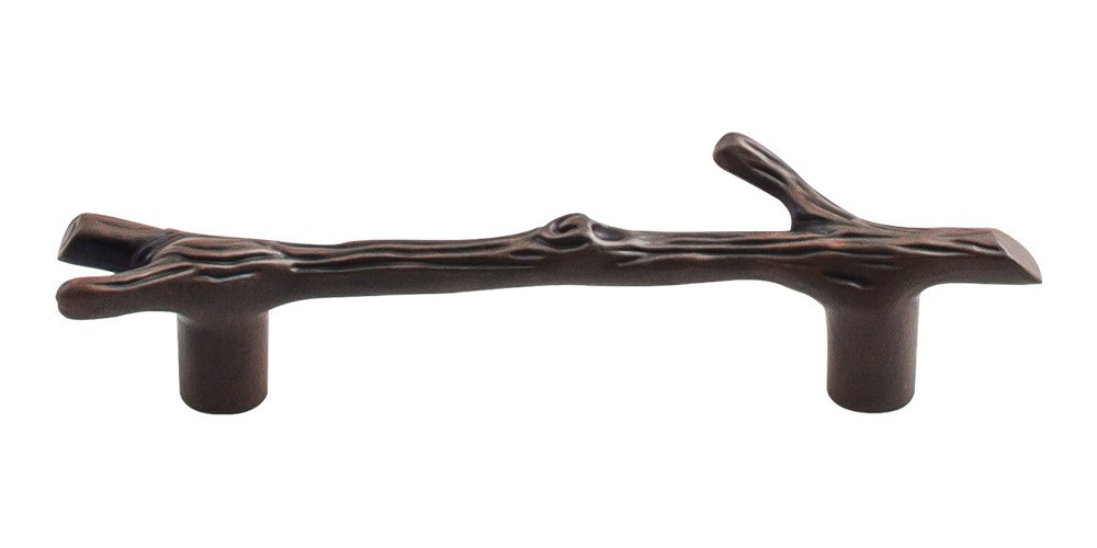 ATLAS HOMEWARES CABINET HARDWARE TWIG PULL 3" CC RUST - cabinetknobsonline