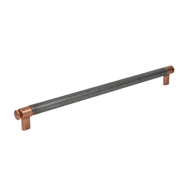 Century Cabinet Hardware Flute - Zinc Die Cast Pull, 320mm cc, Aged Matte Red Copper - cabinetknobsonline