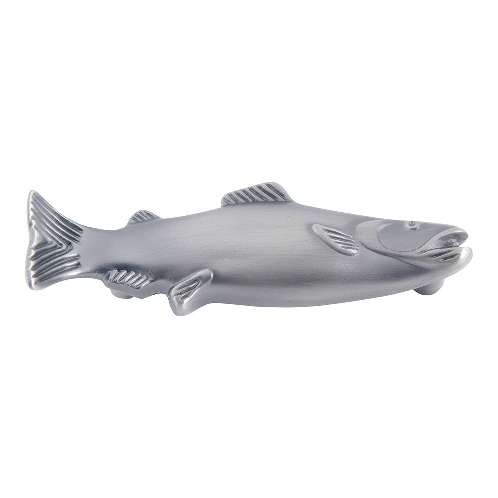 ATLAS HOMEWARES CABINET HARDWARE FISH PULL 3" CC PEWTER - cabinetknobsonline