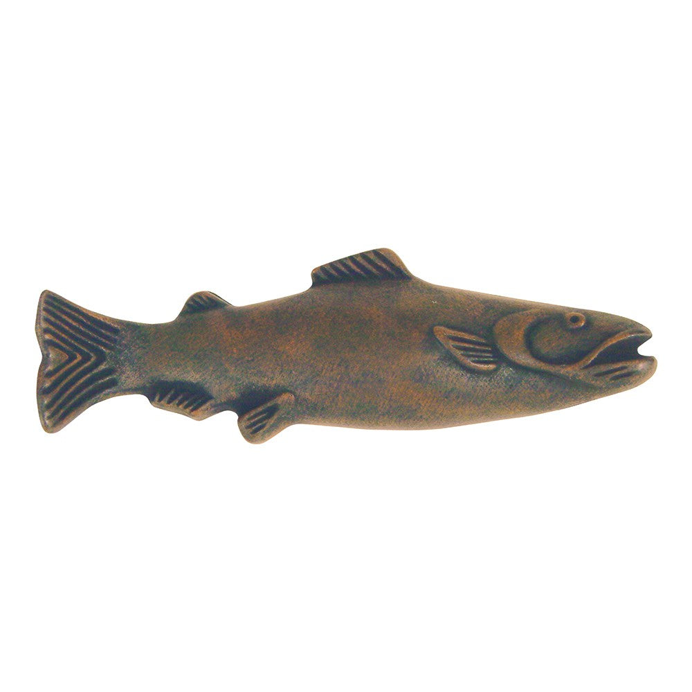 ATLAS HOMEWARES CABINET HARDWARE FISH PULL 3" CC RUST - cabinetknobsonline