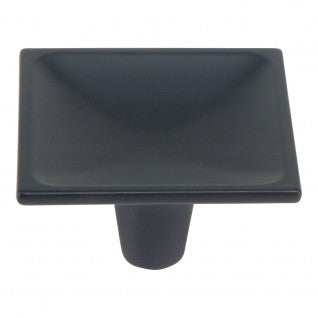 ATLAS HOMEWARES CABINET HARDWARE DAP SQUARE KNOB MATTE BLACK - cabinetknobsonline